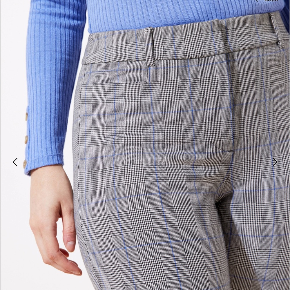 LOFT Plaid High Waits Skinny Ankle Pant Curvy Fit - Picture 3 of 3